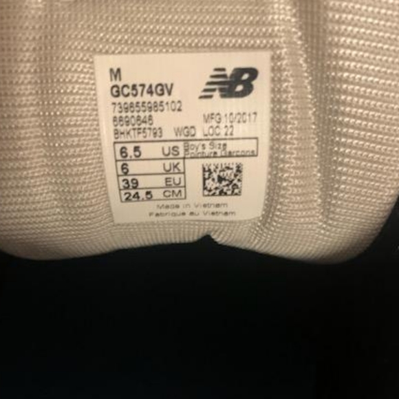 Boys Youth New Balance 574 - Picture 3 of 6